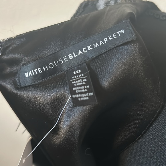 NEW White House Black Market Satin Jacquard Fit & Flare Dress - Picture 6 of 11